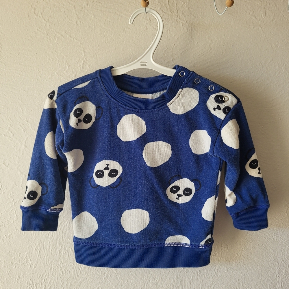 Hanna Andersson French Terry Panda Sweatshirt 80cm